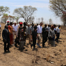 Crown Prince Haakon visits Kazungula village to gain insight into how climate change effects their living conditions (Photo: Stein J. Bjørge)