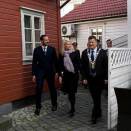 The Crown Prince and Crown Princess on a walk through the "Hauen" area of Egersund (Photo: Bjørn Sigurdsøn, Scanpix)