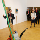 Their Majesties visit the exhibition at Gallery North Norway (Photo: Cornelius Poppe / NTB scanpix)