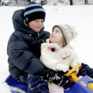 Princess Ingrid Alexandra with big brother Marius (Photo: Jon Eeg / Scanpix)