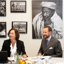 2 May: Crown Prince Haakon visits the Norwegian People's Aid for a brief on their action against land mines and cluster muntions (Photo: Håkon Mosvold Larsen / Scanpix)