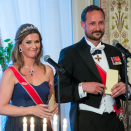Crown Prince Haakon and Princess Märtha Louise gave a speech to their parents. Photo: Heiko Junge / NTB scanpix 