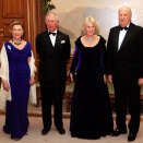 Official photos were taken in the Bird Room: Queen Sonja, Prince Charles, Duchess Camilla and King Harald (Photo: Vidar Ruud / Scanpix)