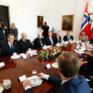 Meetings between King Harald, President Komorowski members of the delegations (Photo: Lise Åserud / NTB scanpix)
