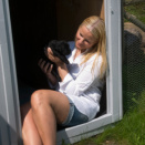 Pictures of the Crown Prince and Crown Princess' family with the nine puppies, July 2013 (Photo: Veronica Melå / Utenfor Allfarvei AS / The Royal Court)