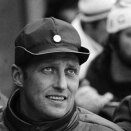 Crown Prince Harald follows the ski jumping competition during the World Championships in Falun, Sweden, 1974 (NTB / Scanpix)