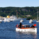 King Harald and Queen Sonja visit the county of Vestfold 19 - 21 June: "Stjernen" takes the King and Queen from The Royal Yacht to Nordre Jarlsberg Pier in Sande (Photo: Håkon Mosvold Larsen / NTB scanpix)