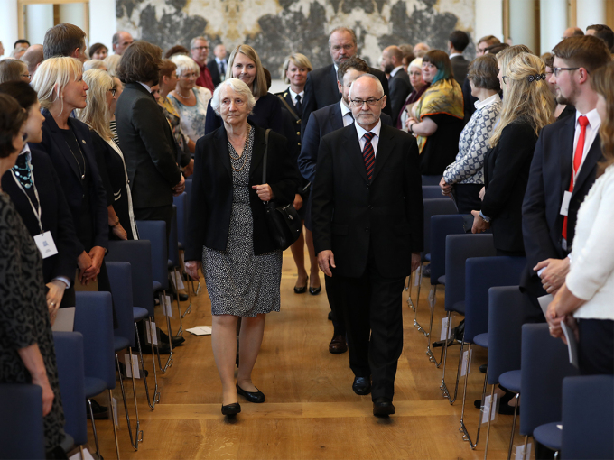 The Holberg Prize was presented during a ceremony at the University of Bergen. Photo: Emil Weatherhead Breistein / NTB scanpix.