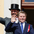The Royal Family greets the Children's Parade in Oslo from the Palace Balcony. Photo: Ola Vatn / NTB scanpix