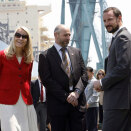 The Crown Prince and Crown Princess at a shipbuilding yard of Hyundai Heavy Industries  (Photo: Jo Yong-Hak, Reuters)