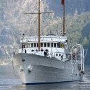 24 May The Crown Prince and Crown Princess embarked on their county visit to Møre and Romsdal. The Royal Couple are traveling on the Royal Yacht Norge  (Photo: Stella Pictures)