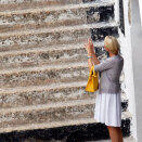 The Crown Princess at Elmina Castle (Photo: Lise Åserud, Scanpix)