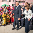 Later in the day, The King and Queen visited Dunhuang City Kindergarten. Photo: Heiko Junge, NTB scanpix