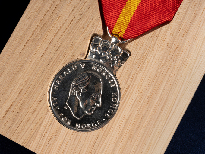 Kongens fortjenstmedalje. Foto: Øivind Möller Bakken, Det kongelige hoff