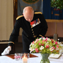 Det gjøres nøye rent mellom hver besøkende. Handoutbilde fra Det kongelige hoff. Publisert 17. mai 2020. Bildet er til redaksjonell bruk, ikke for salg. Foto: Sven Gj. Gjeruldsen, Det kongelige hoff