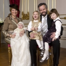 Official picture on the occation on the christening of Miss Emma Tallulah Behn. Closest family. Photo: Bjørn Sigurdsøn, The Royal Court / Scanpix. Hand out pictures from The Royal Court - Only for editorial use - not for sale. Size 1,34 Mb, 1806 x 2184 px.
