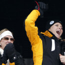 Queen Sonja and Crown Princess Mette-Marit watch Petter Northug win the 30 km cross country (Photo: Lise Åserud / Scanpix)