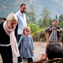 Speaking with local children who are on their way to fetch grass for their families' cows (Photo: The Royal Court)