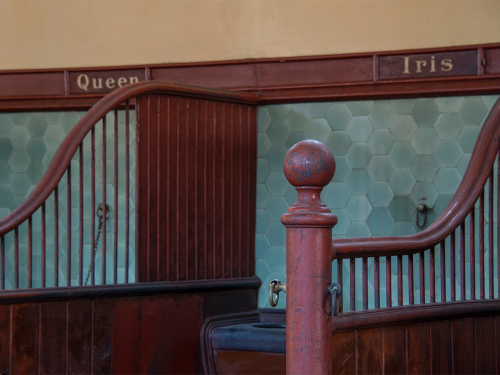The former stalls have been retained as part of the interior as the building was adapted to become the Art Stable. Photo: Jan Haug, The Royal Court.