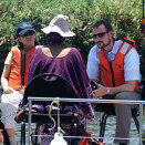 The Crown Prince with Ms Belda Mosepele, UNDP Manager for the Biokavango Project (Photo: Ida Fjeldbraaten: The Royal Court)