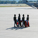1 July. The Crown Prince Regent is in attendance when the caskets carrying the soldiers killed in action in Afghanistan arrive in Norway (Photo: Stian Lysberg Solum / Scanpix)