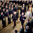 13 December: King Harald and Crown Prince Haakon attends the Church Parade of the King's Guard in Oslo Cathedral (Photo: Heiko Junge / Scanpix)