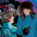 Queen Sonja, Duchess Catherine and Princess Ingrid Alexandra in the sculpture park. Photo: Lise Åserud / NTB scanpix