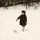 Crown Prince Olav skiing at Bygdø Royal Farm, 1907 (Photo: A.B. Wilse, The Royal Court Photo Archives)