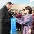 In 2008 The Crown Prince visited Mongolia as UNDP ambassador. Here he is greeted by Ms. Amgalan, Chairperson of Community Development Center in Ulaanbaatar (Photo: D. Rentsendorj, Montsame news agency)