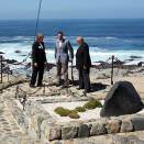The Crown Prince with leader of the Neruda Foundation, Mr Figueroa Yabar and Museum Director Ms Zamudio (Photo: Lise Åserud, Scanpix)