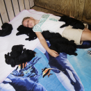 Princess Ingrid Alexandra with the puppies. Published 12.07.2013. Handout pictures from the Royal Court. For editorial use only &#150; not for sale. Photo: . Foto: Veronica Melå / Utenfor Allfarvei AS / the Royal Court.